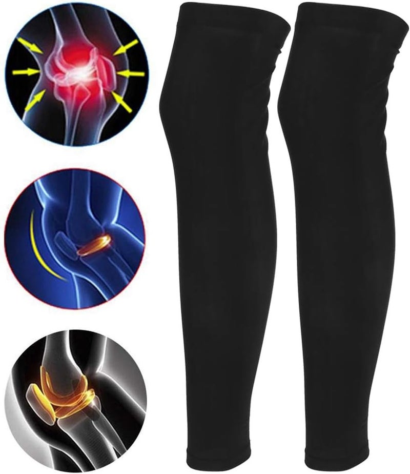 plplaaoo Leg Sleeves, UV Sun Protection Leg Sleeves,Summer Outdoor Cycling Sunscreen Leg Sleeves,High Elastic Sweat Abso - Image 1